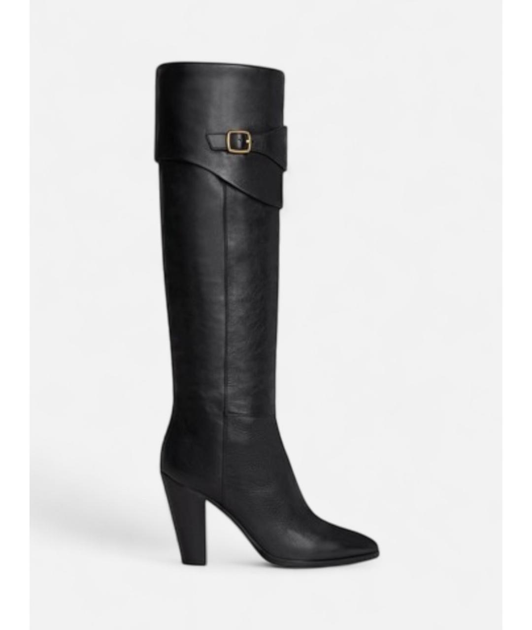 CELINE Черные кожаные сапоги, фото 5