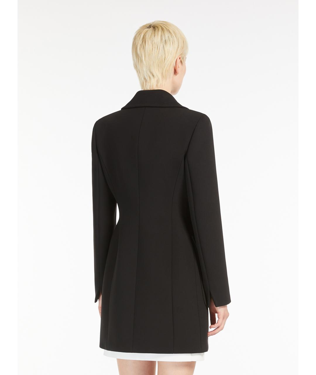 MAX MARA STUDIO Черное креповое пальто, фото 4