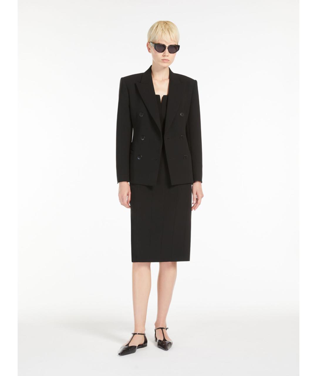 MAX MARA STUDIO Черное ацетатное повседневное платье, фото 2