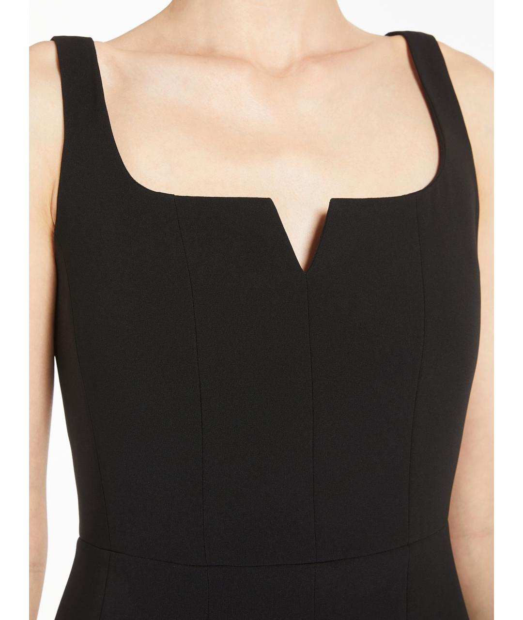 MAX MARA STUDIO Черное ацетатное повседневное платье, фото 5