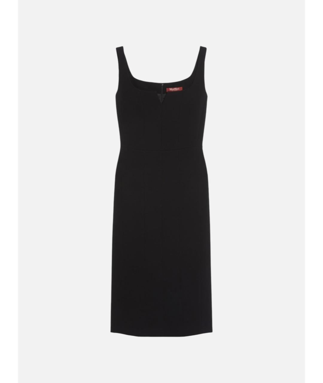 MAX MARA STUDIO Черное ацетатное повседневное платье, фото 6