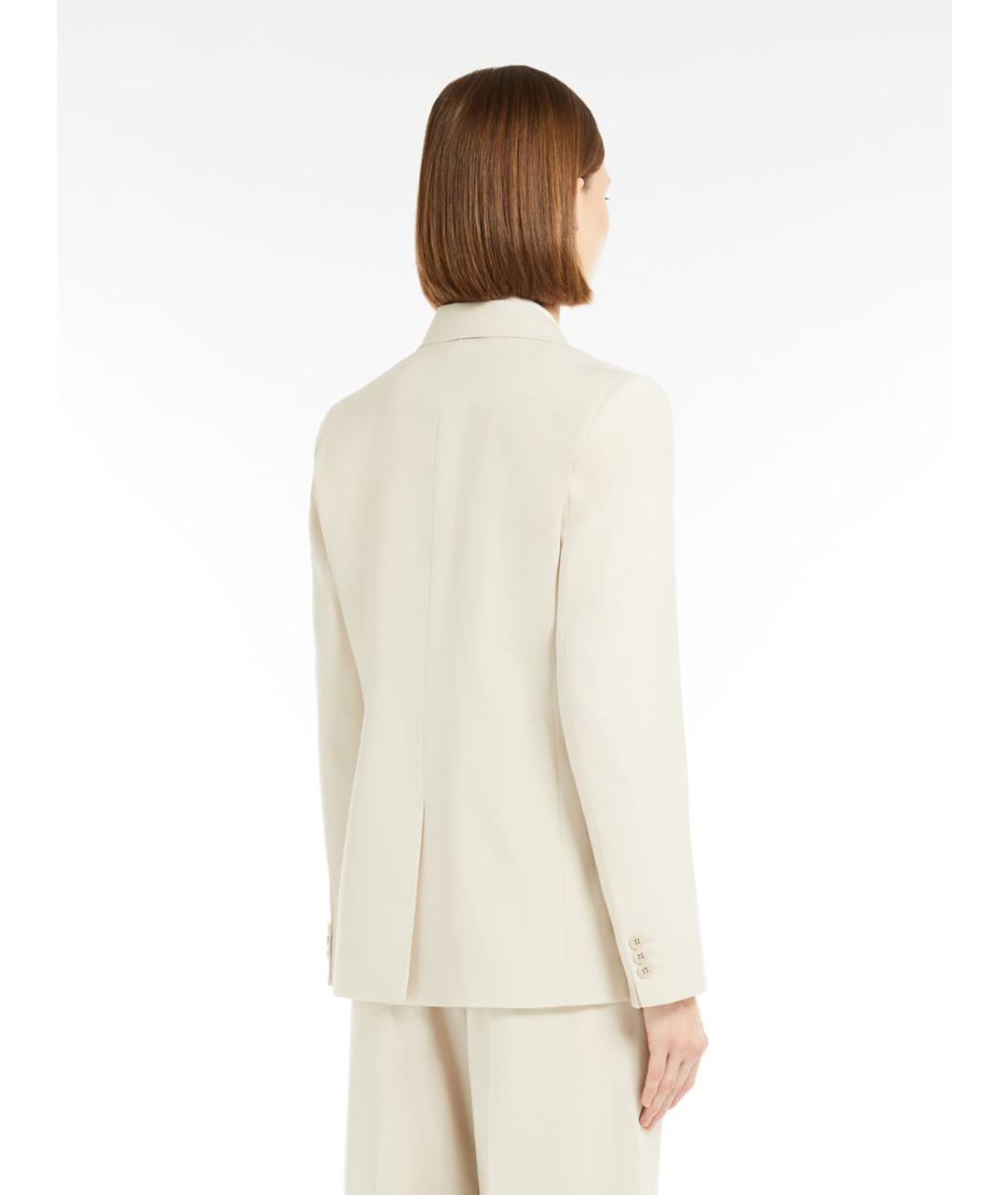 WEEKEND MAX MARA Белый шерстяной жакет/пиджак, фото 3
