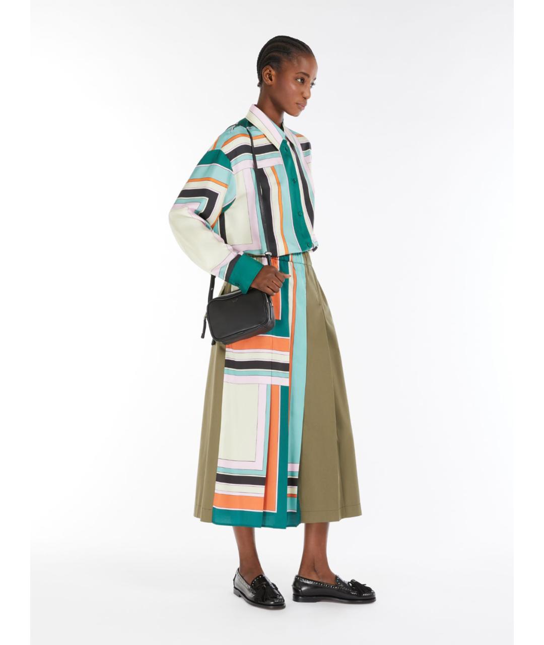 WEEKEND MAX MARA Мульти хлопковая юбка миди, фото 3