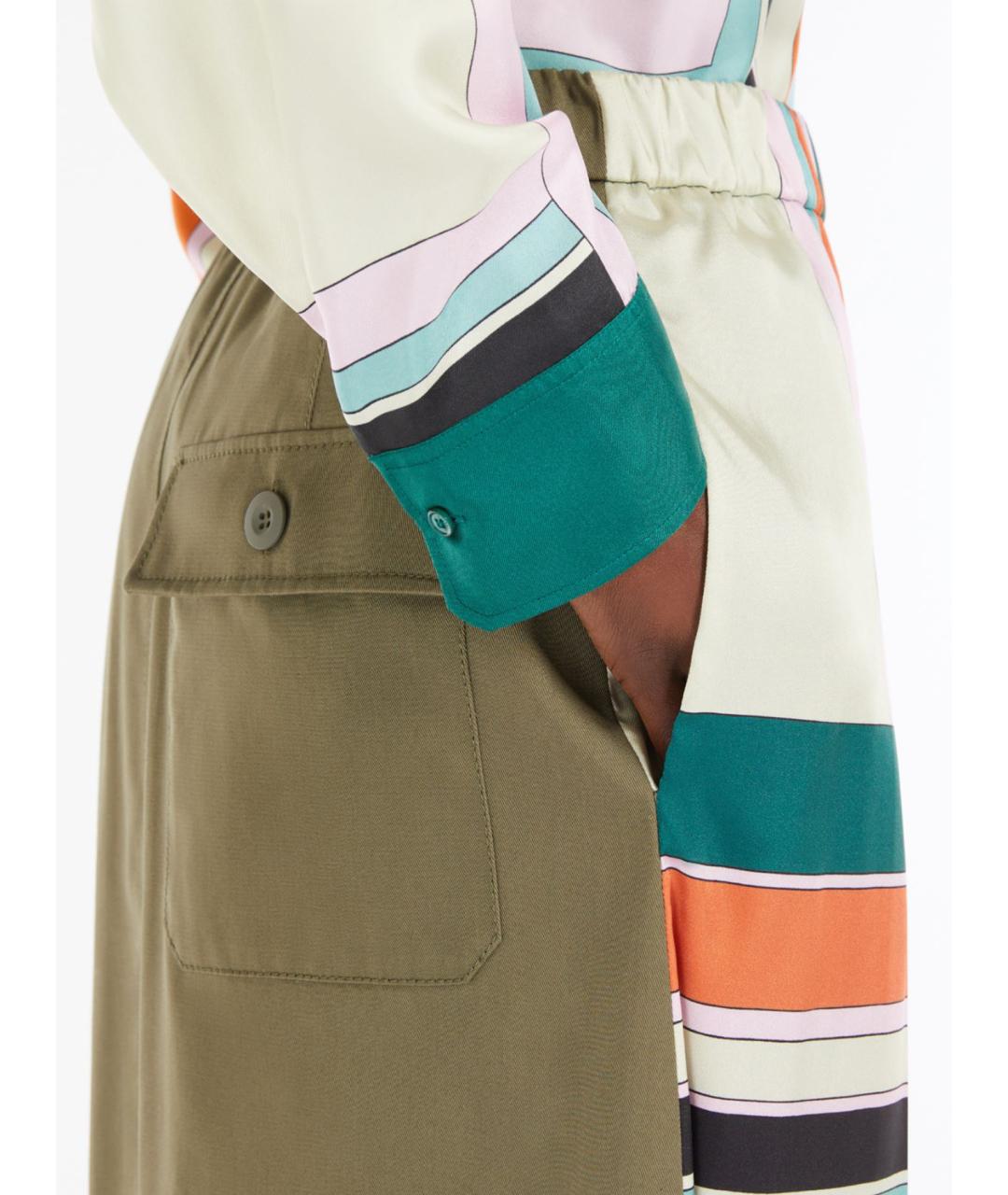 WEEKEND MAX MARA Мульти хлопковая юбка миди, фото 5