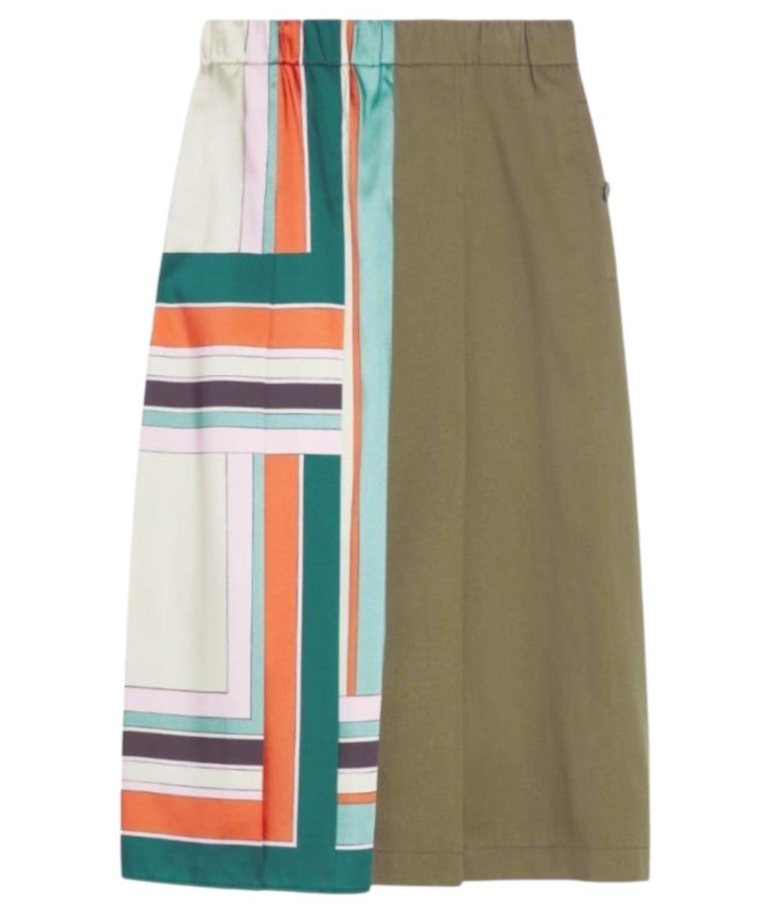 WEEKEND MAX MARA Мульти хлопковая юбка миди, фото 1