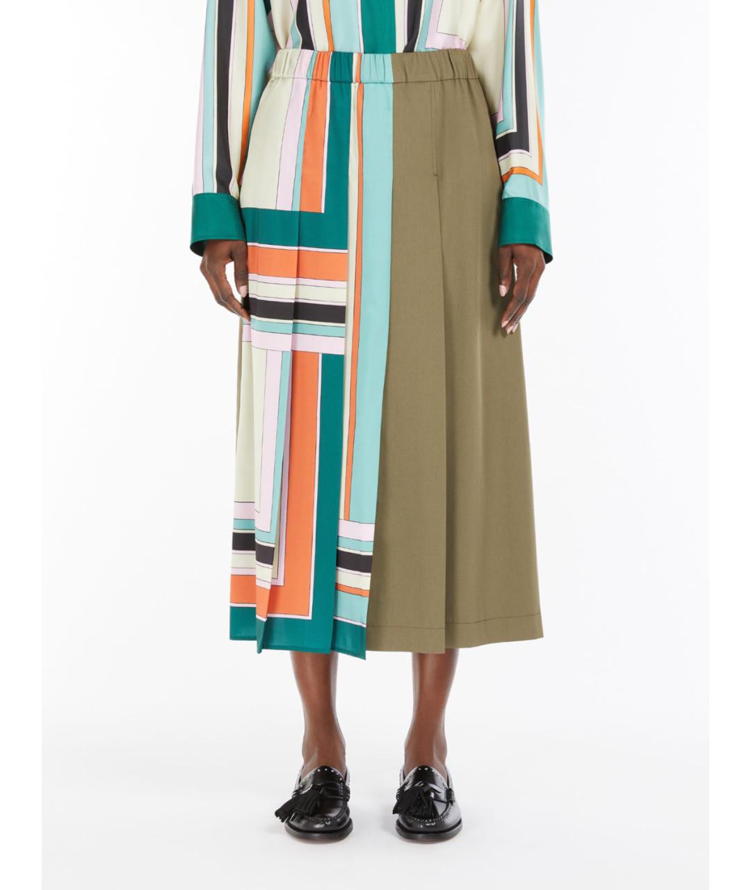 WEEKEND MAX MARA Мульти хлопковая юбка миди, фото 2