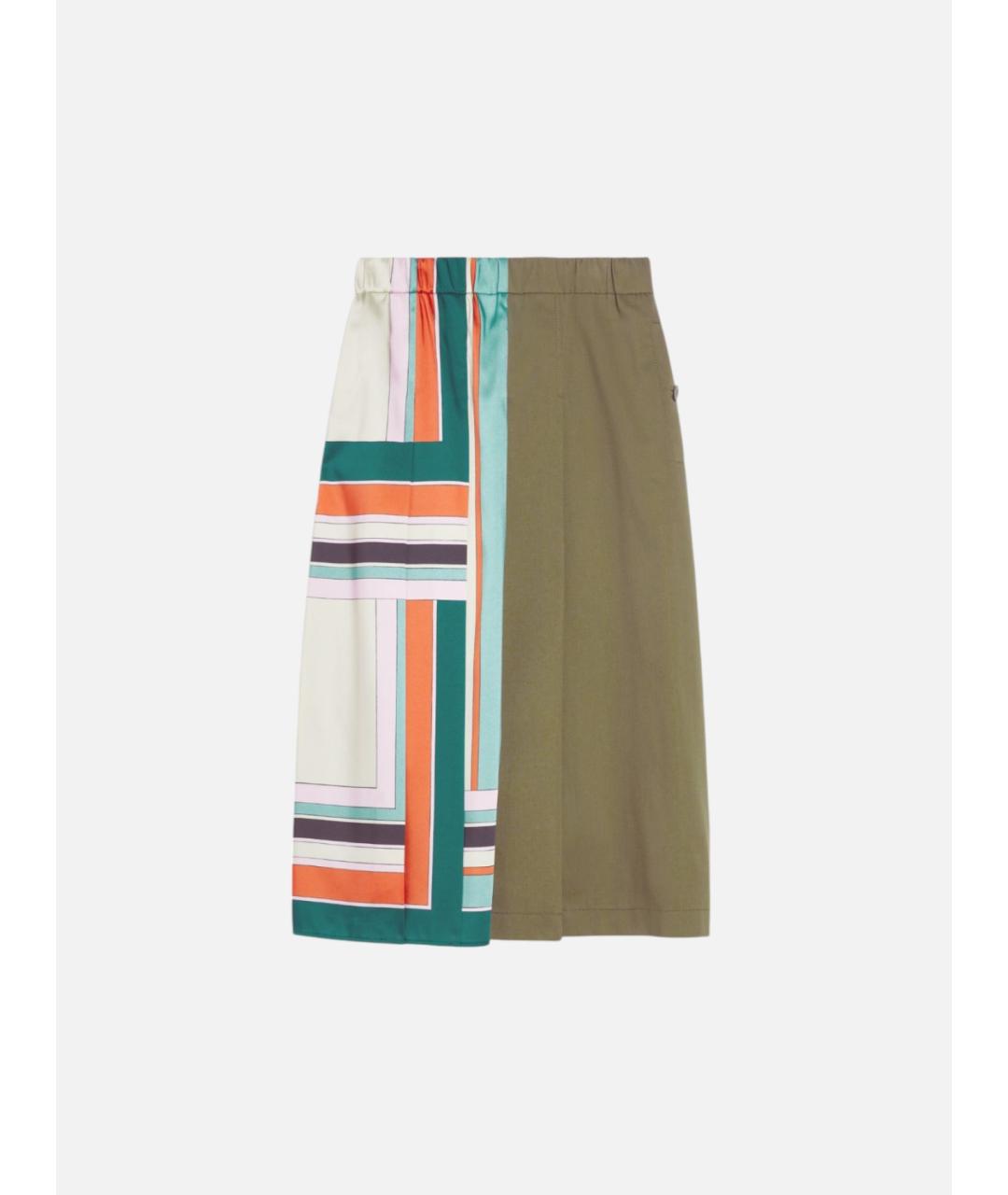 WEEKEND MAX MARA Мульти хлопковая юбка миди, фото 1