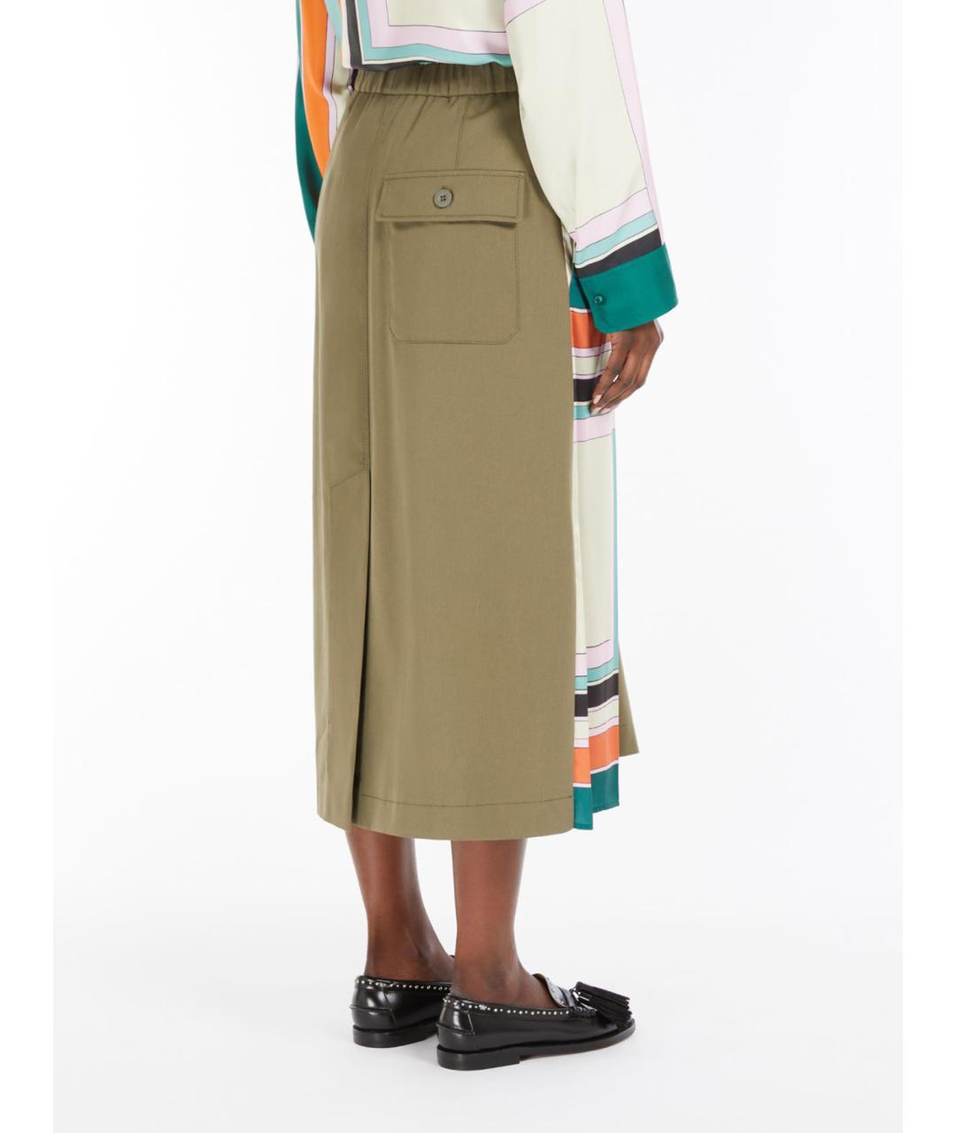WEEKEND MAX MARA Мульти хлопковая юбка миди, фото 4