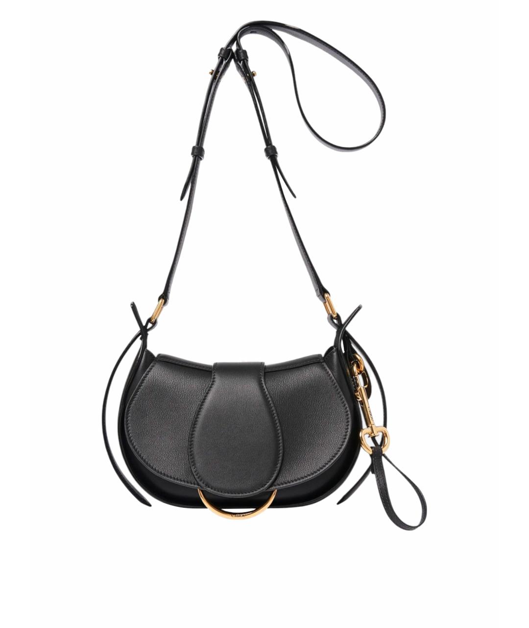 CHLOE Черная кожаная сумка через плечо, фото 1