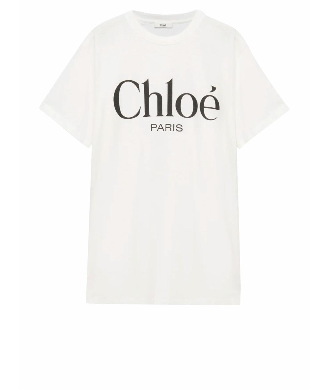 CHLOE Белая хлопковая футболка, фото 1