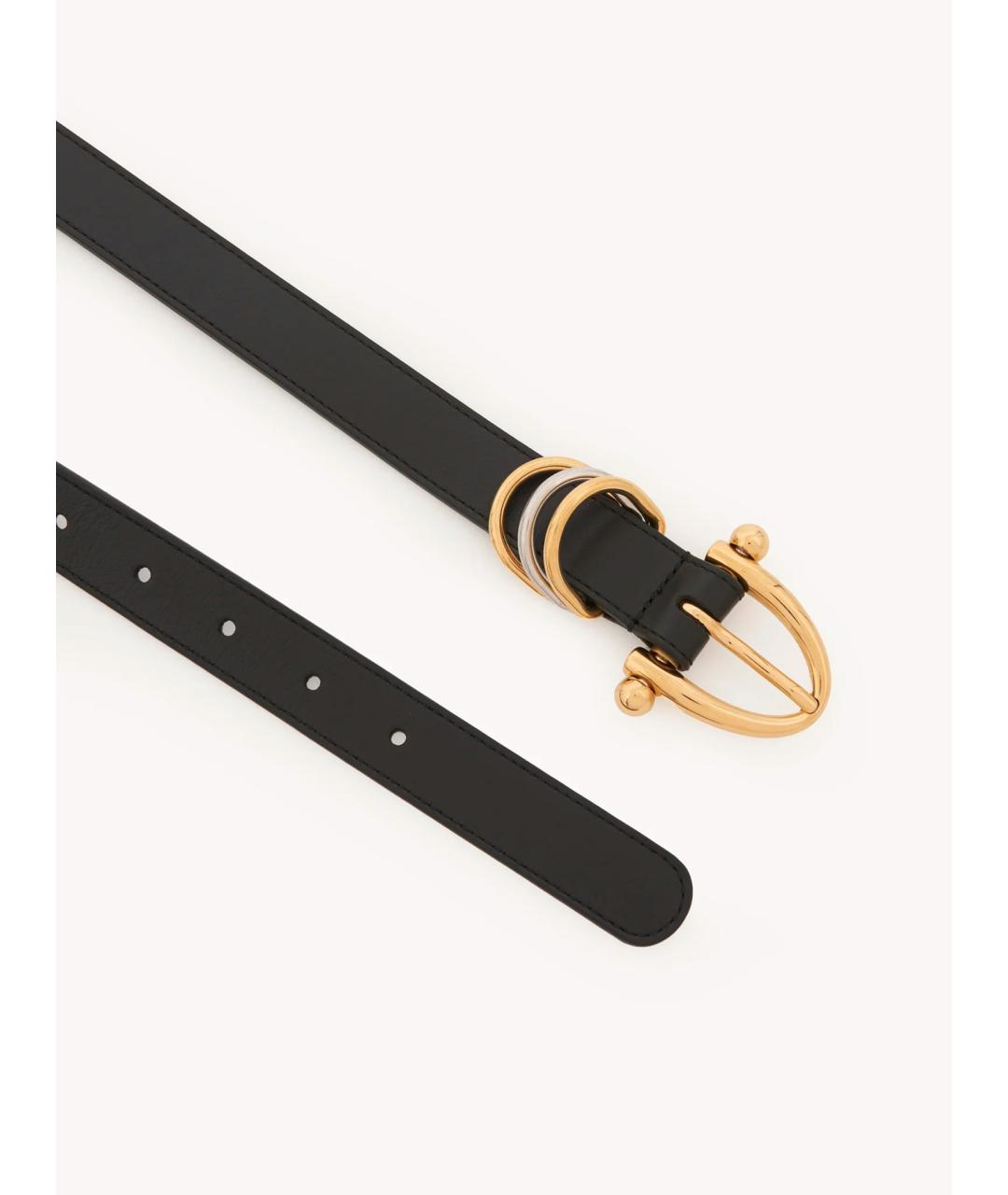 CHLOE Черный кожаный ремень, фото 3