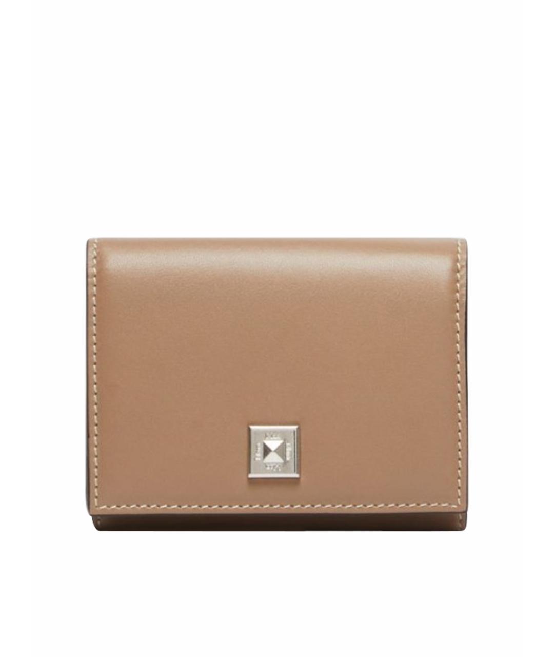 MAX MARA Бежевый кожаный кошелек, фото 1