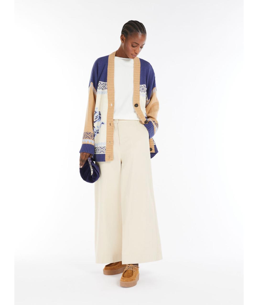 WEEKEND MAX MARA Белая хлопковая футболка, фото 3