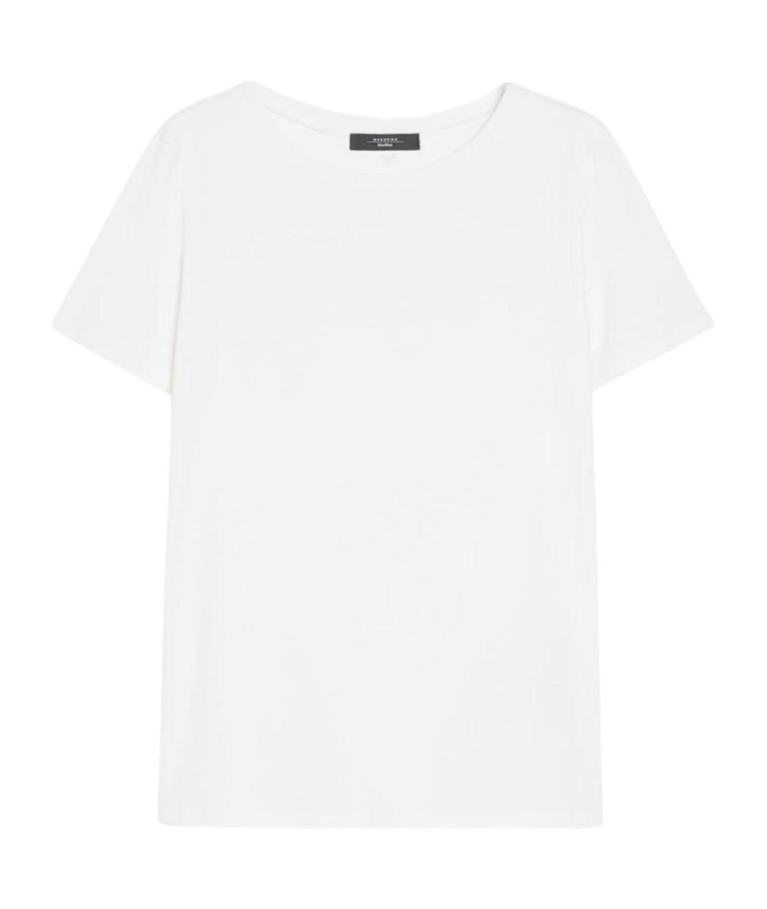 WEEKEND MAX MARA Белая хлопковая футболка, фото 1