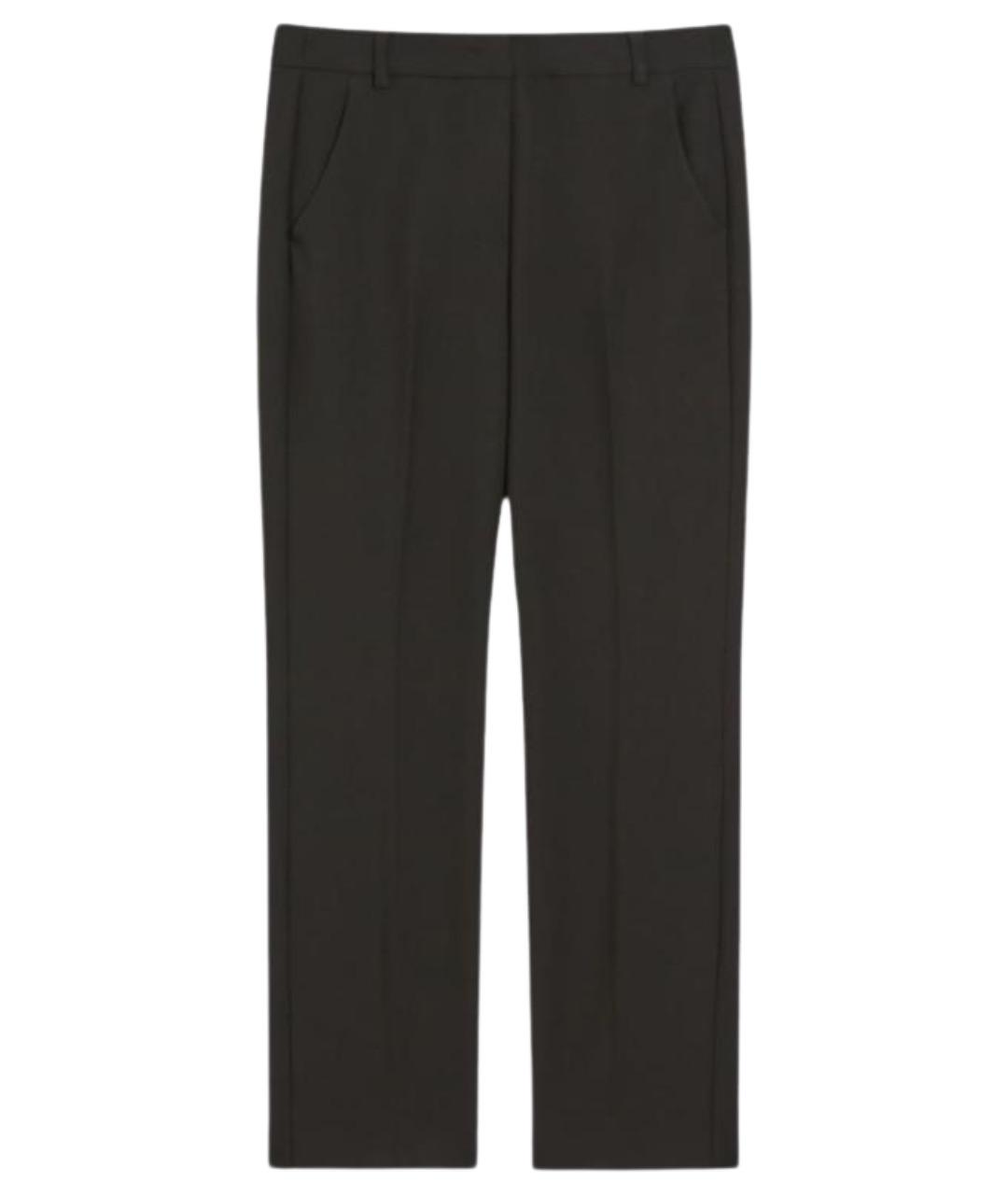 WEEKEND MAX MARA Черные вискозные прямые брюки, фото 1