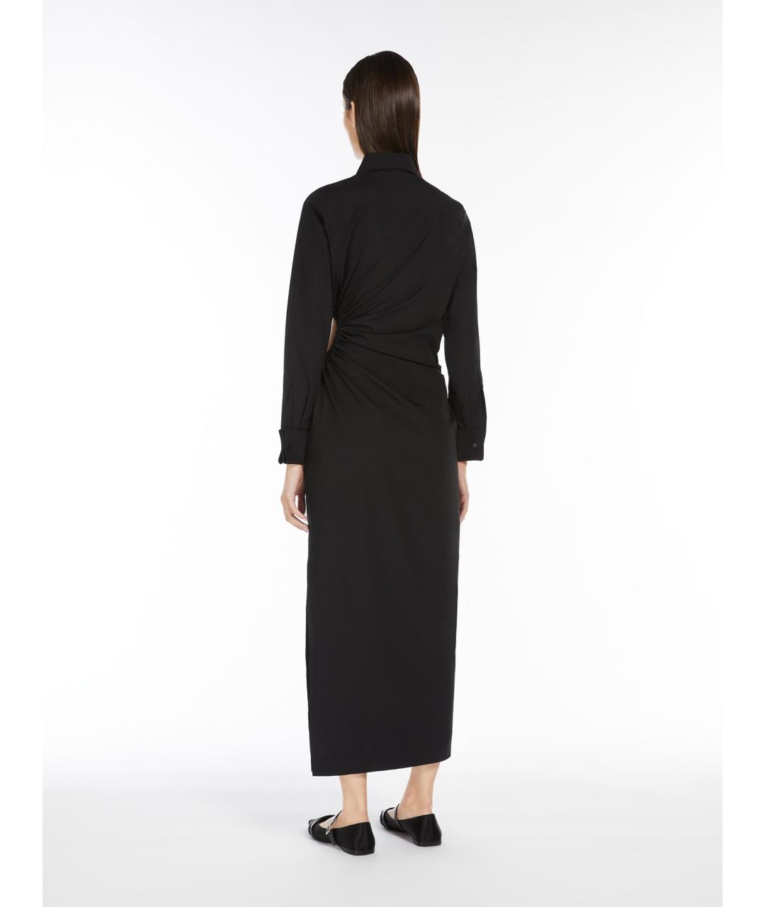 MAX MARA Черное хлопковое вечернее платье, фото 3