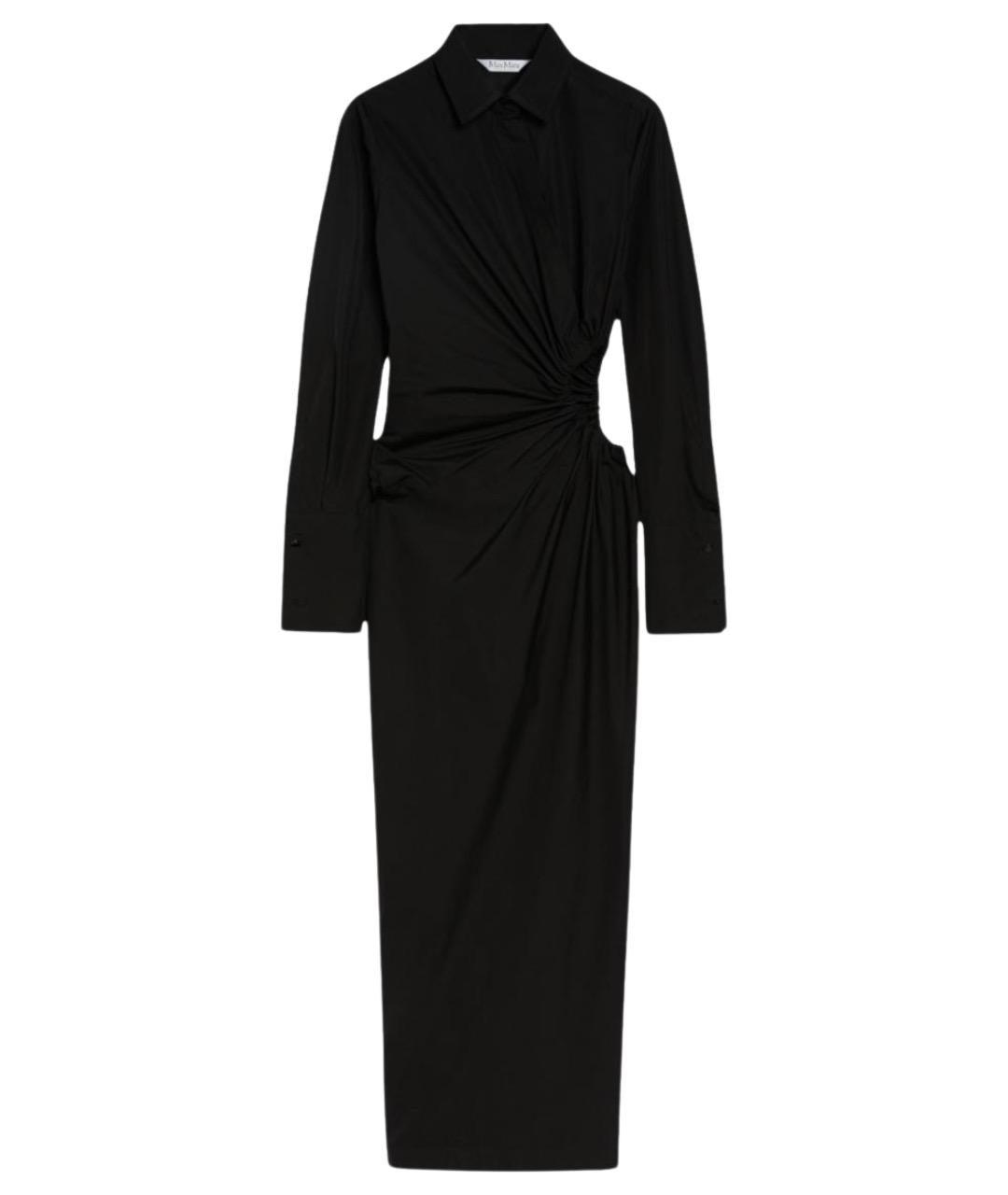 MAX MARA Черное хлопковое вечернее платье, фото 1