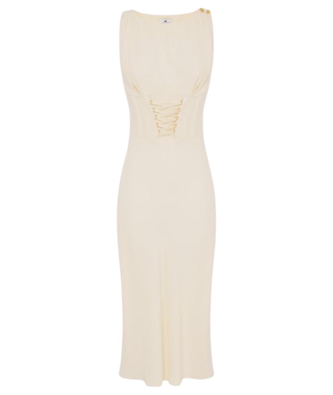 ELISABETTA FRANCHI Бежевое повседневное платье, фото 1