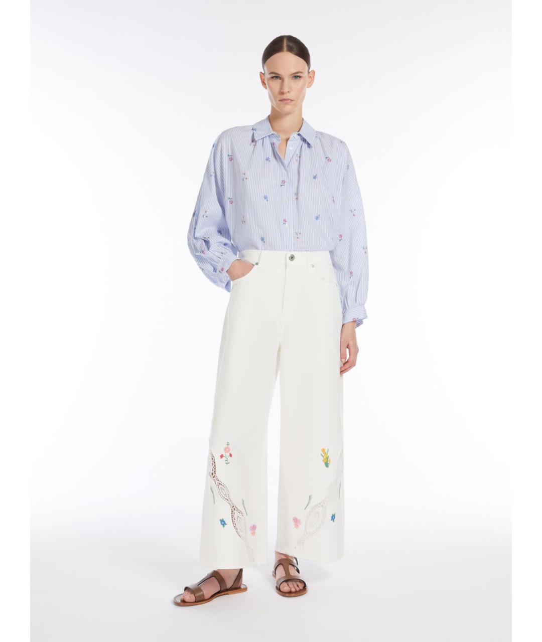 WEEKEND MAX MARA Голубая хлопковая рубашка, фото 2