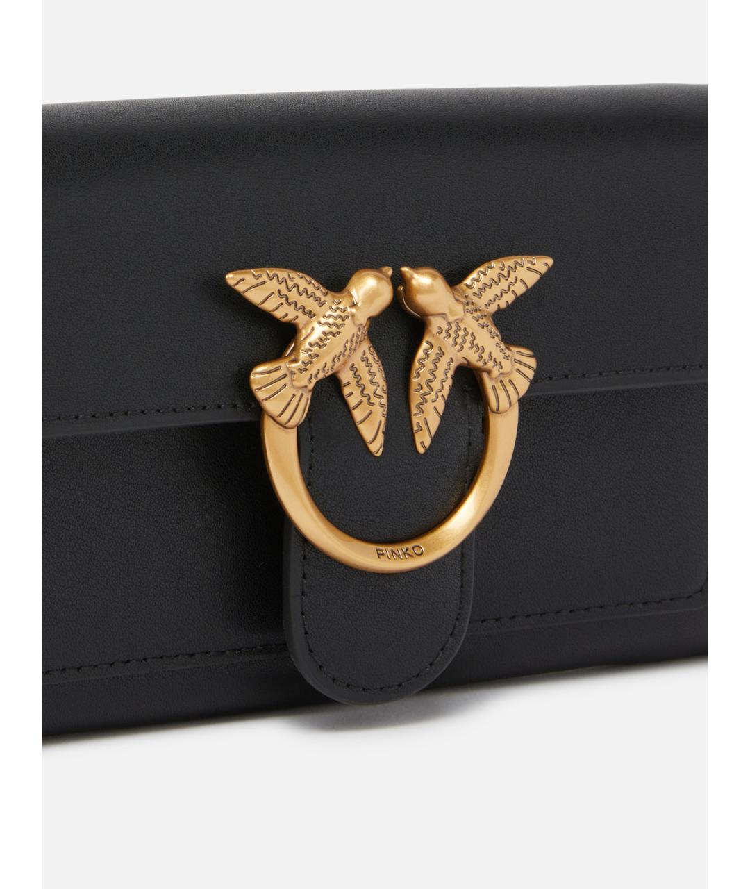 PINKO Черный кожаный кошелек, фото 2