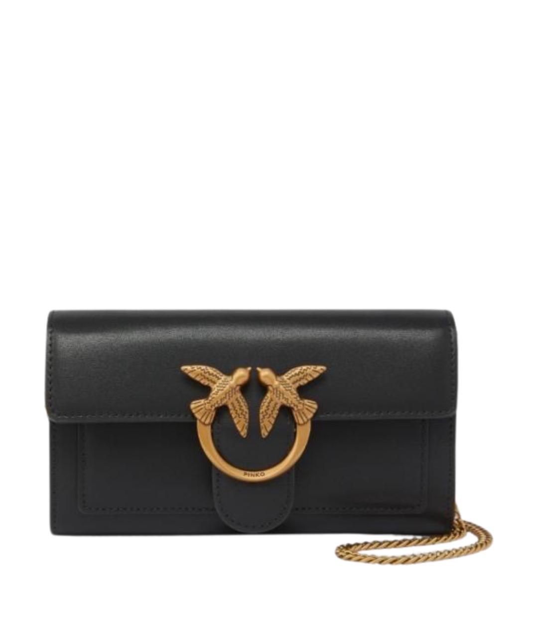 PINKO Черный кожаный кошелек, фото 1