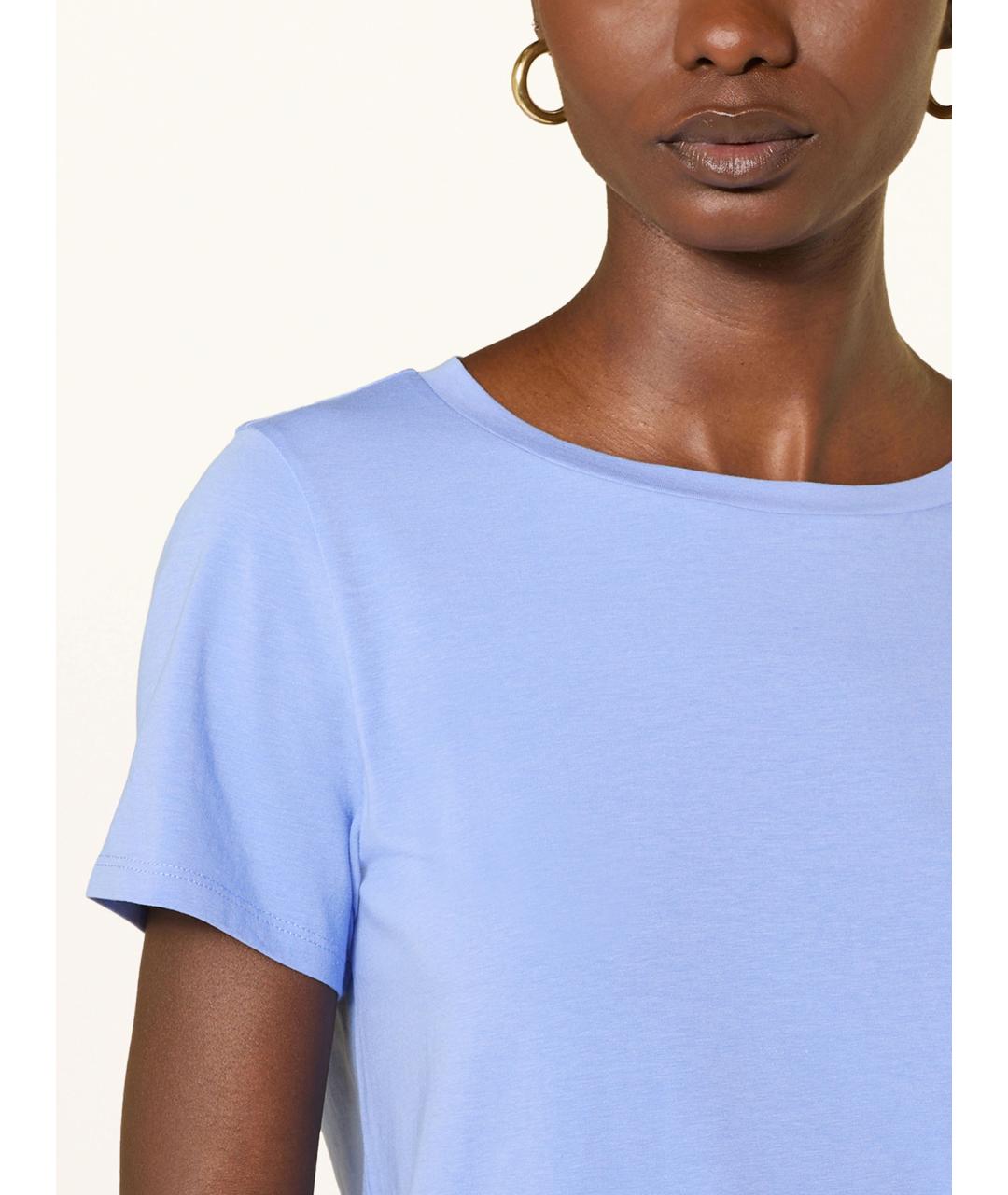 WEEKEND MAX MARA Голубая хлопковая футболка, фото 4