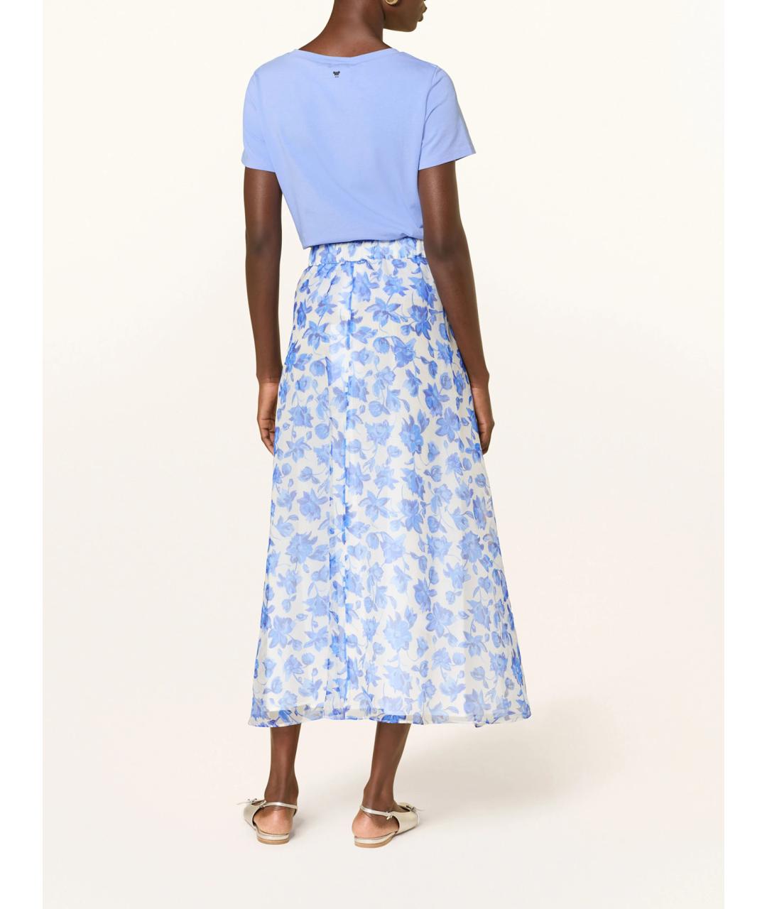 WEEKEND MAX MARA Голубая хлопковая футболка, фото 3