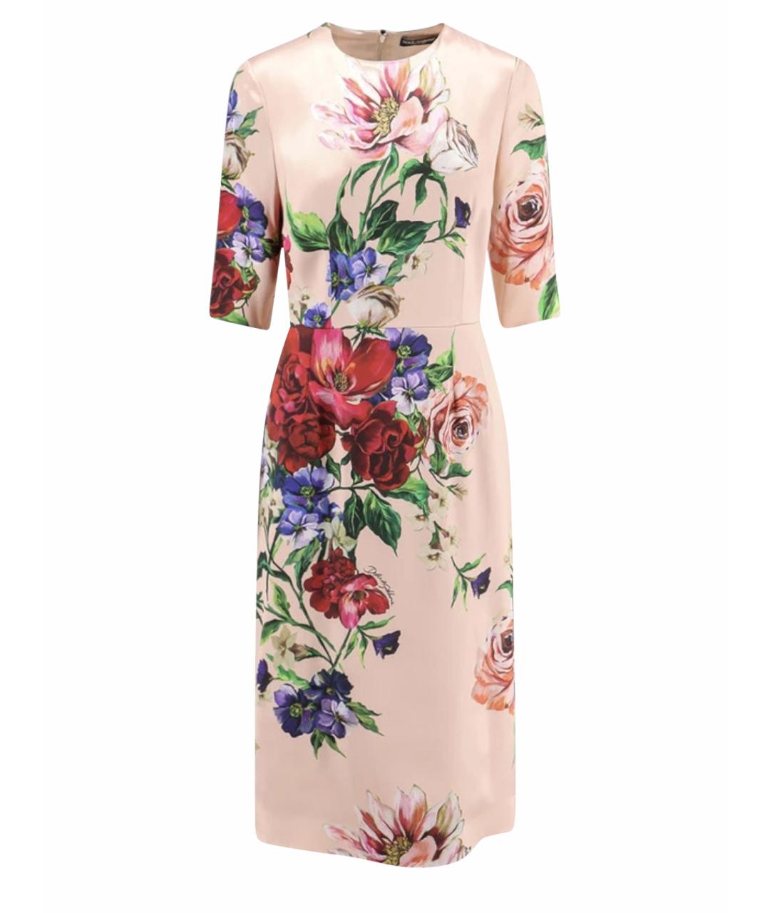 DOLCE&GABBANA Розовое вискозное повседневное платье, фото 1