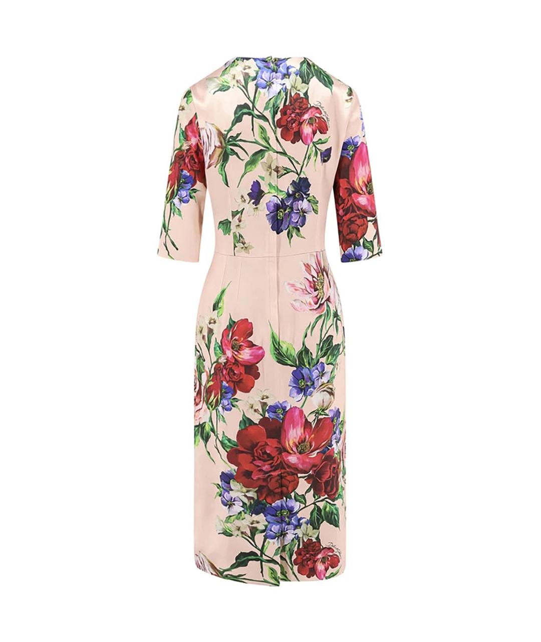 DOLCE&GABBANA Розовое вискозное повседневное платье, фото 2