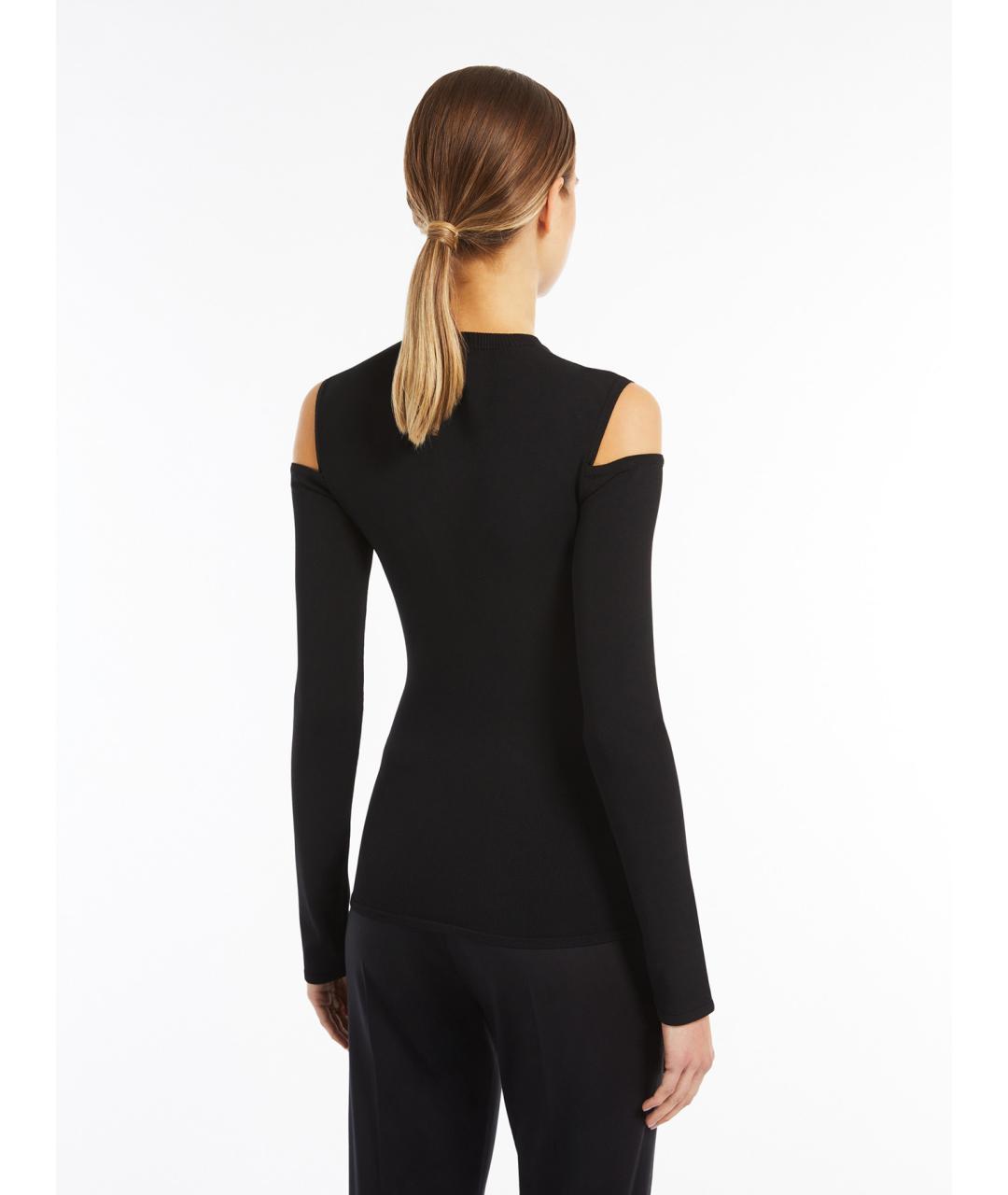 MAX MARA Черный вискозный джемпер / свитер, фото 3