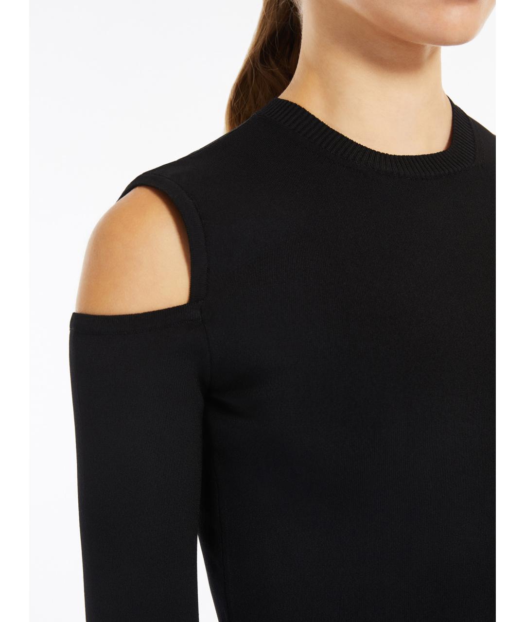 MAX MARA Черный вискозный джемпер / свитер, фото 4