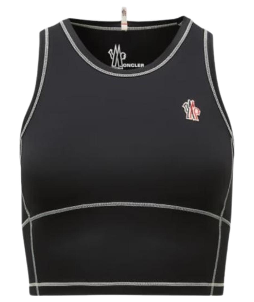 MONCLER Черная полиамидовая майка, фото 1