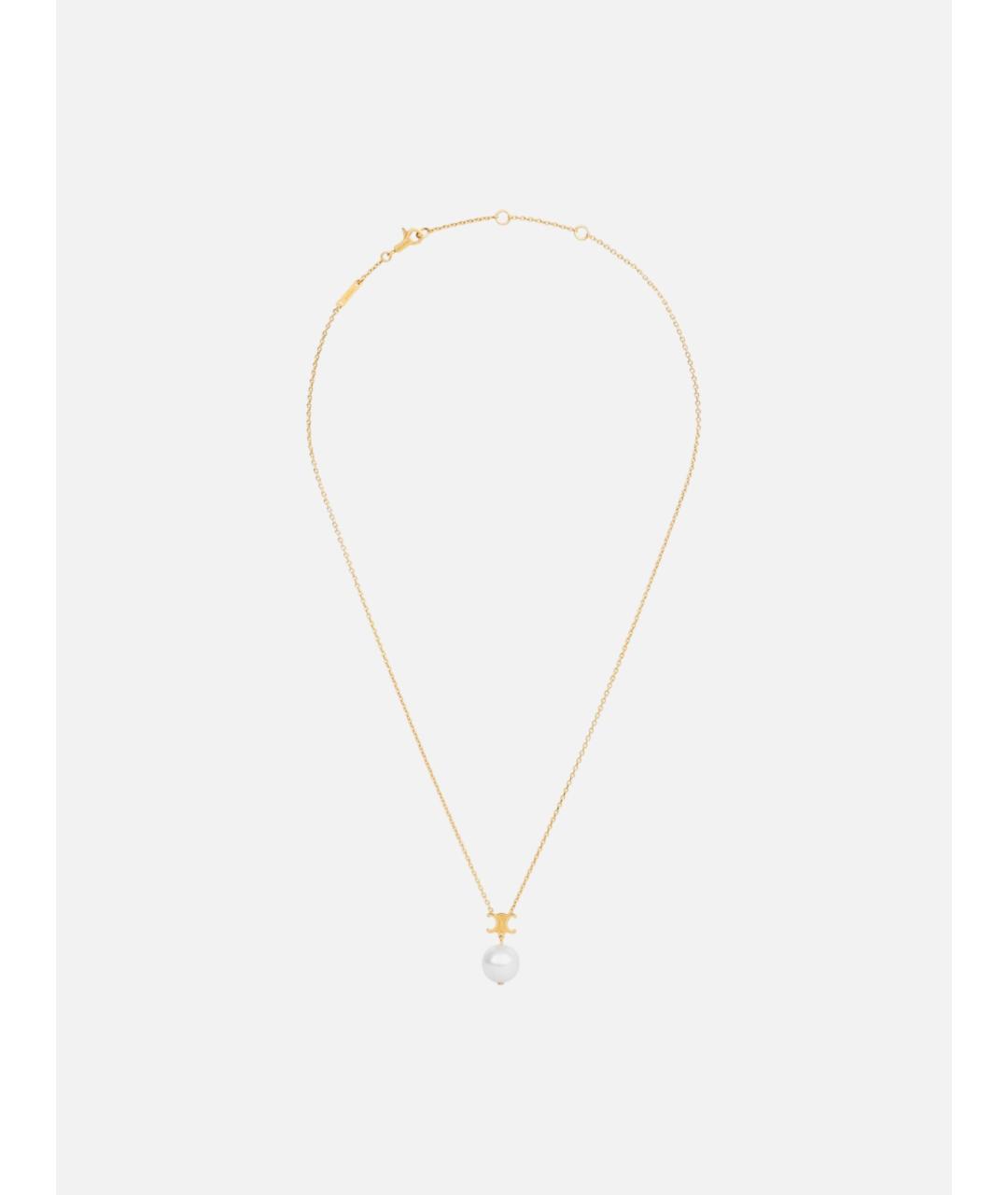 CELINE Золотое металлическое колье, фото 2