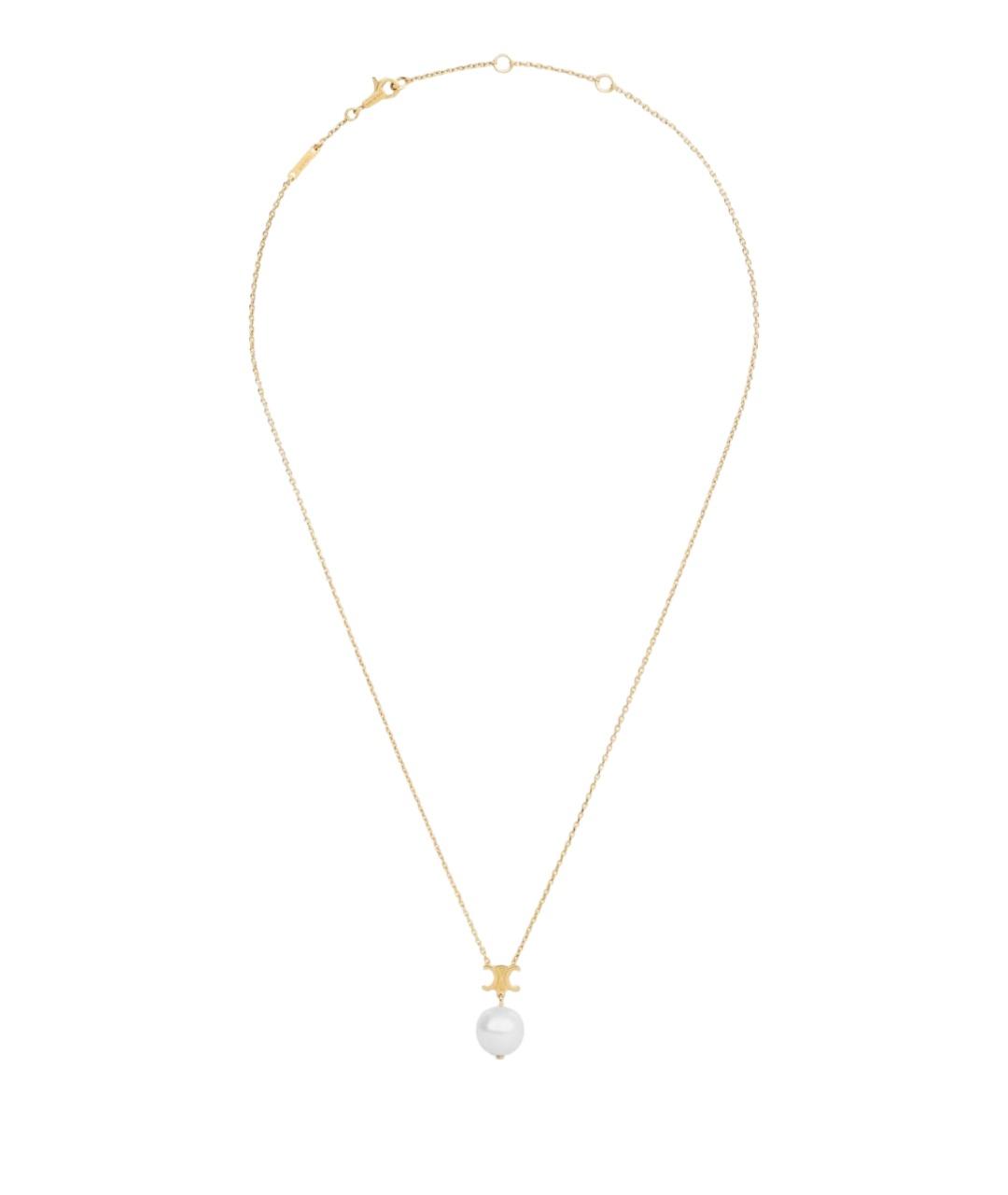 CELINE Золотое металлическое колье, фото 1