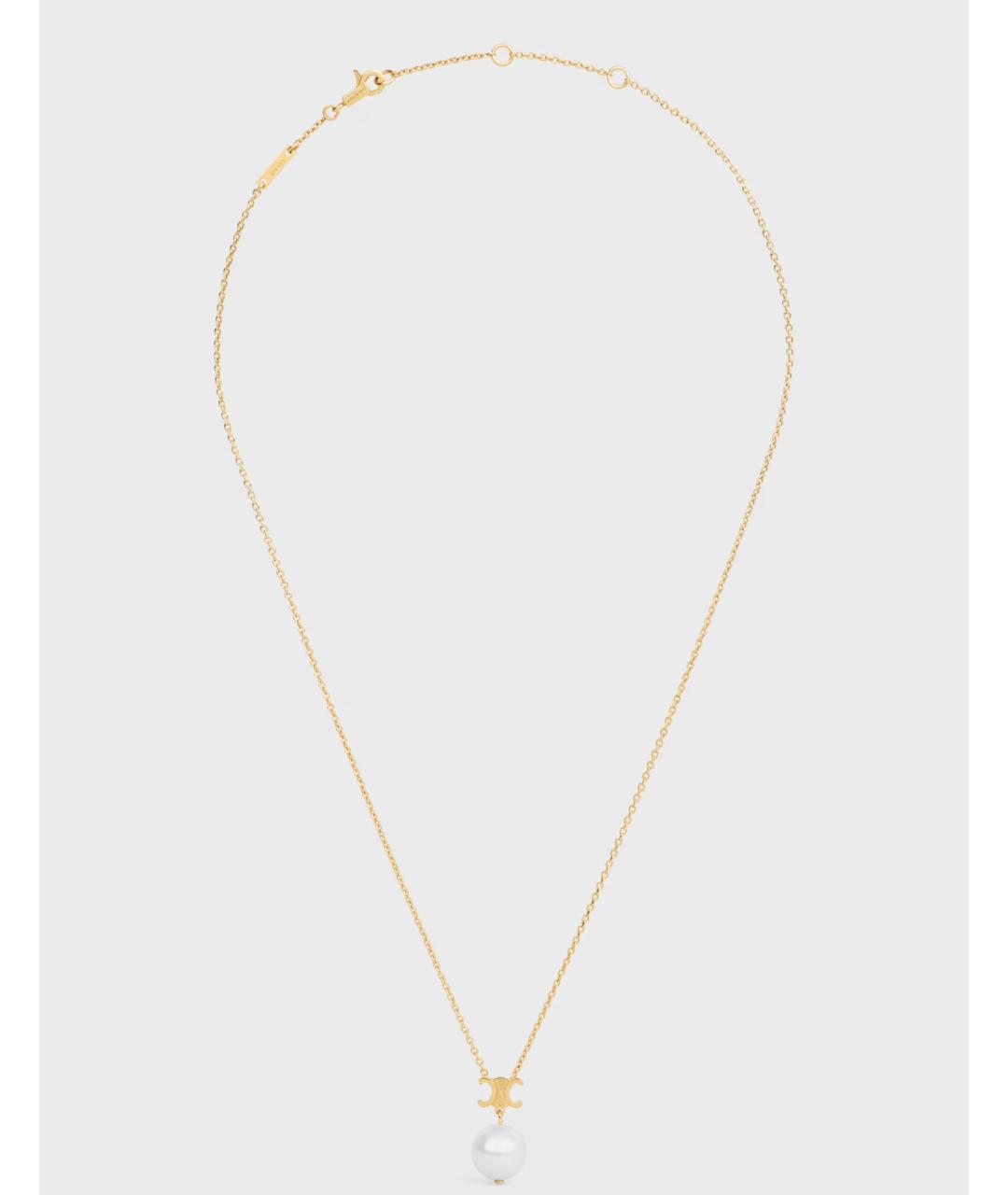 CELINE Золотое металлическое колье, фото 4