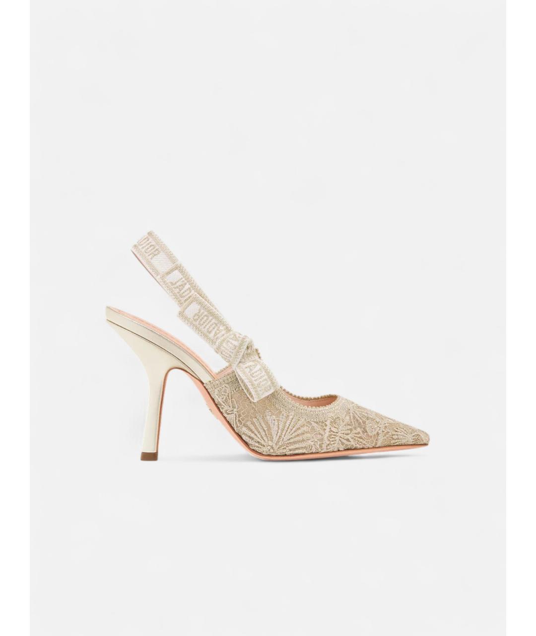 CHRISTIAN DIOR Розовые текстильные туфли, фото 4