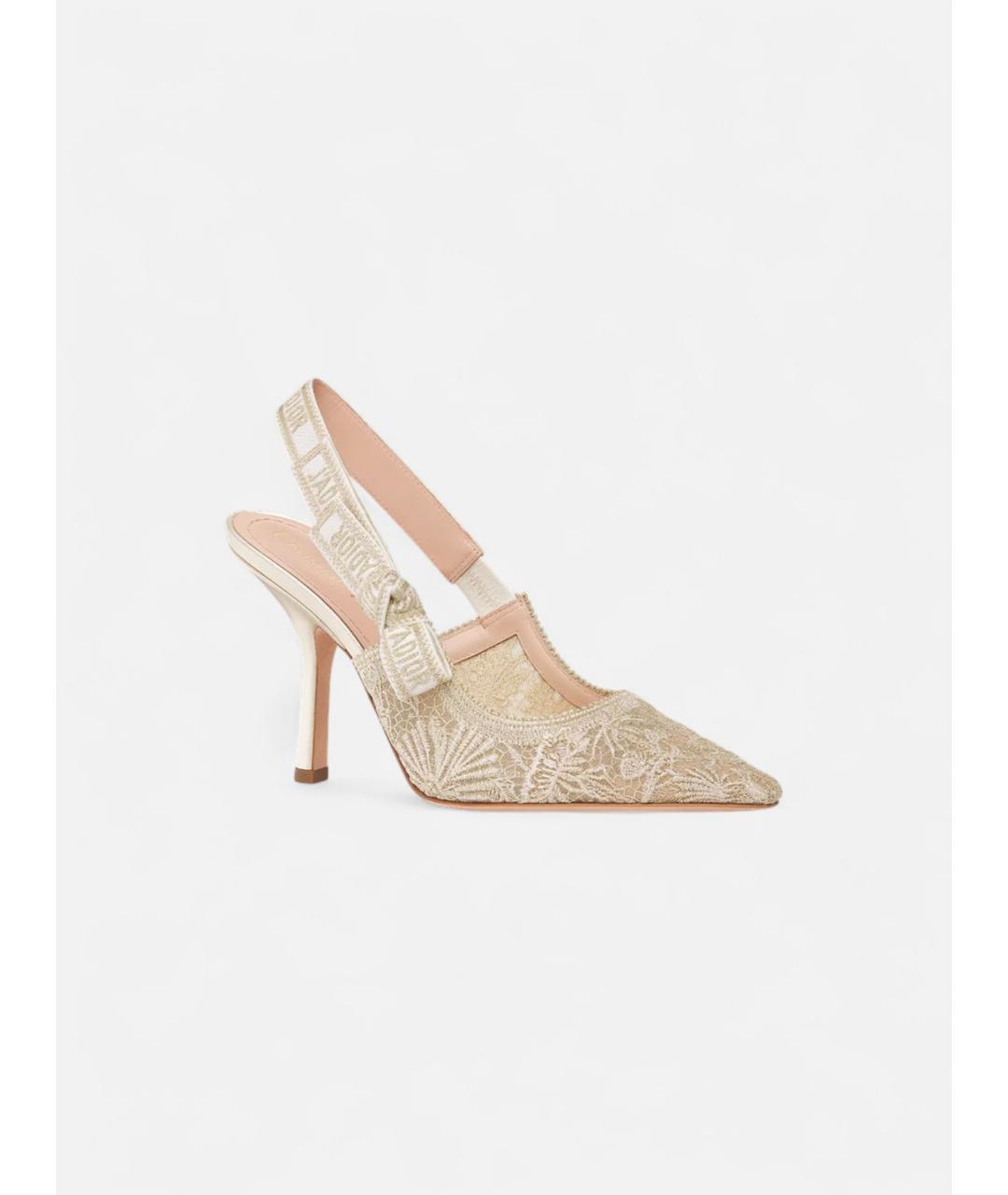 CHRISTIAN DIOR Розовые текстильные туфли, фото 2