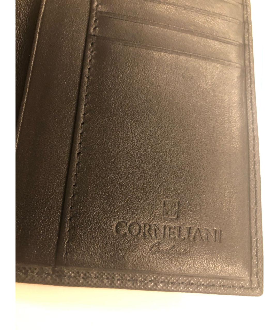 CORNELIANI Черный кожаный кошелек, фото 6