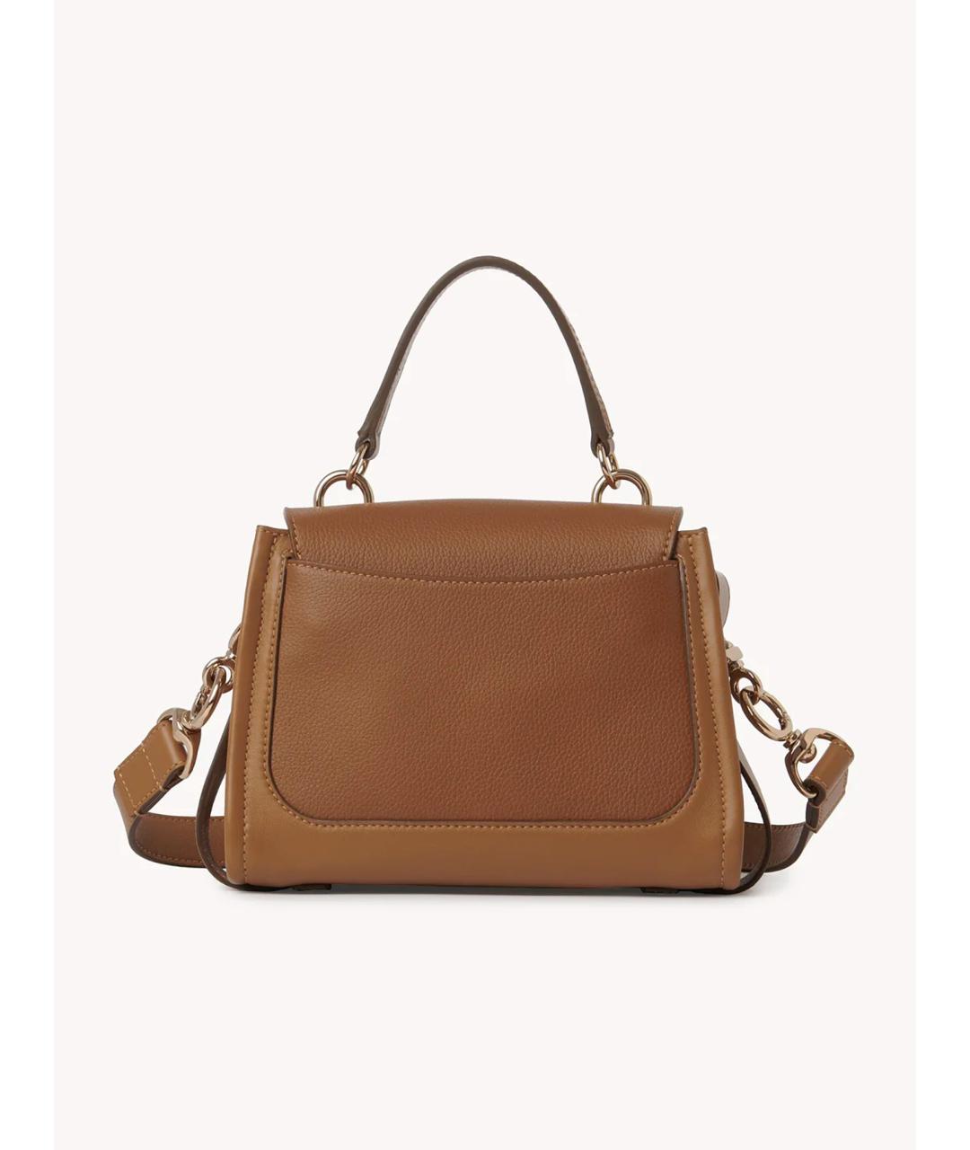 CHLOE Коричневая кожаная сумка через плечо, фото 3