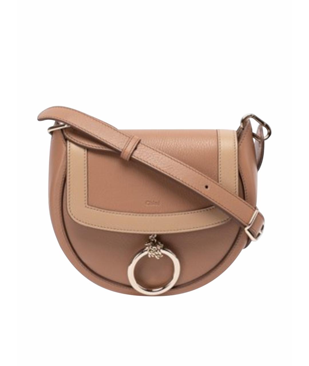 CHLOE Бежевая кожаная сумка через плечо, фото 1
