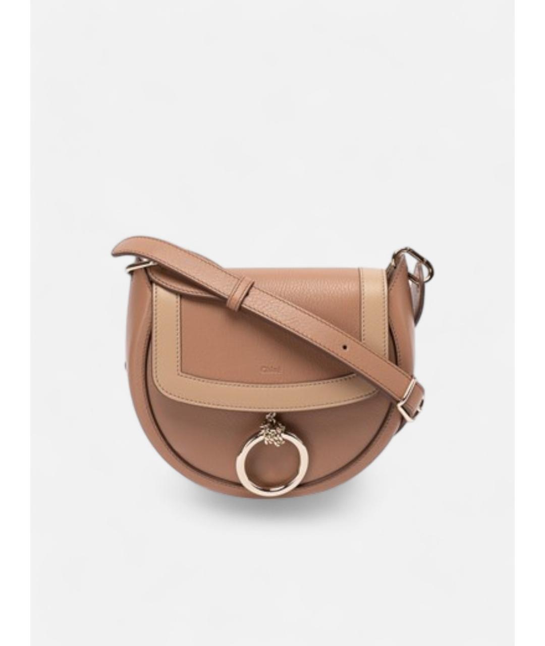 CHLOE Бежевая кожаная сумка через плечо, фото 4