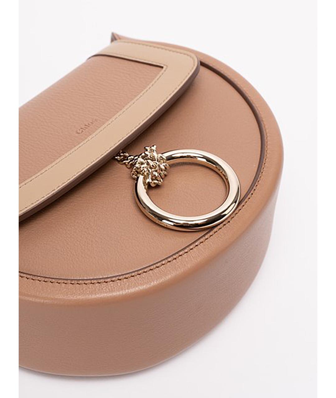 CHLOE Бежевая кожаная сумка через плечо, фото 3