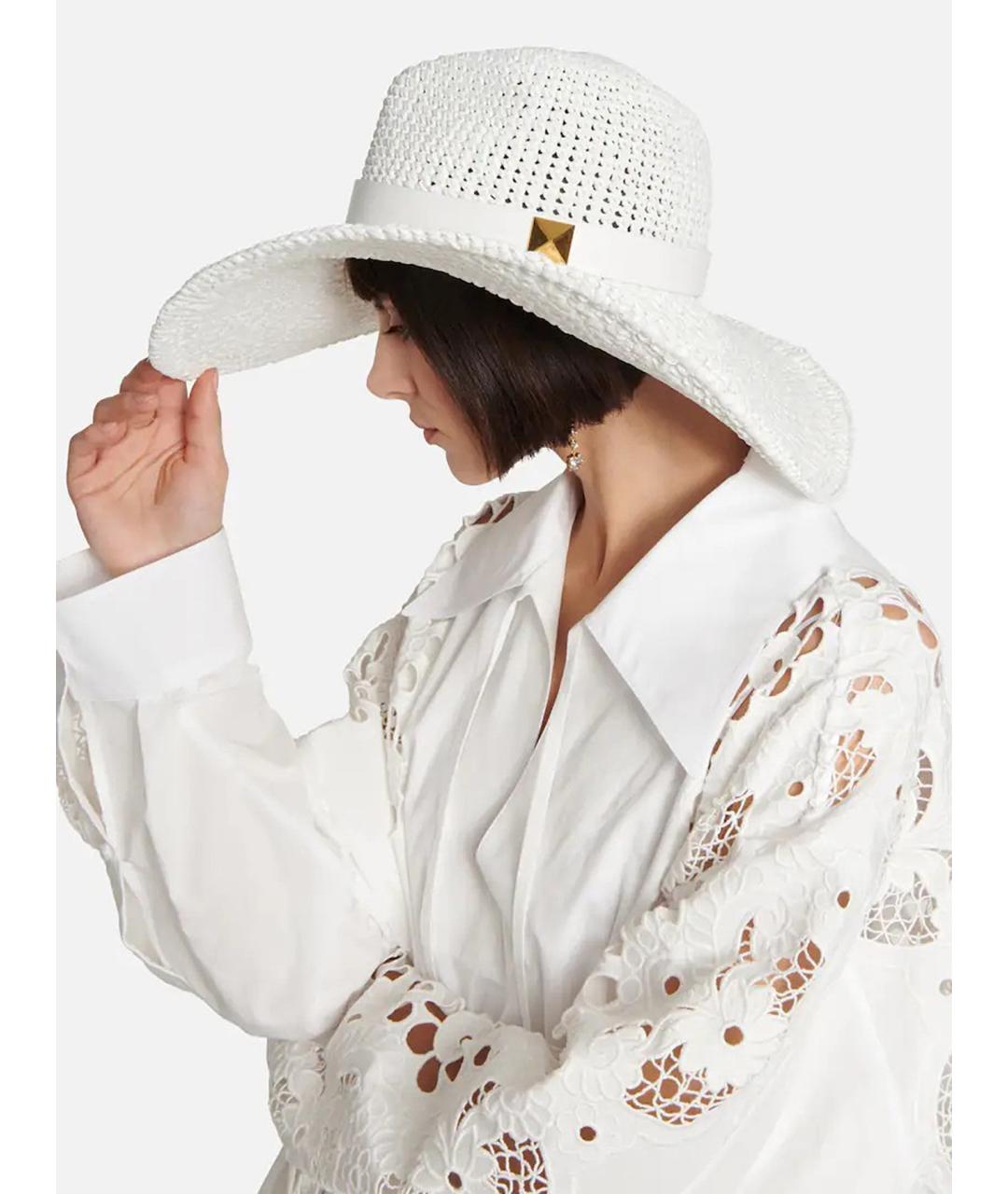 VALENTINO Белая соломенная шляпа, фото 2