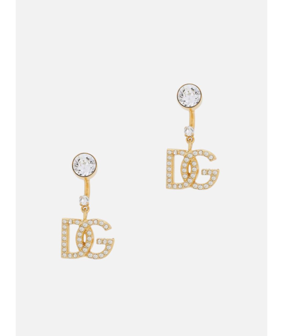 DOLCE&GABBANA Золотые металлические серьги, фото 4