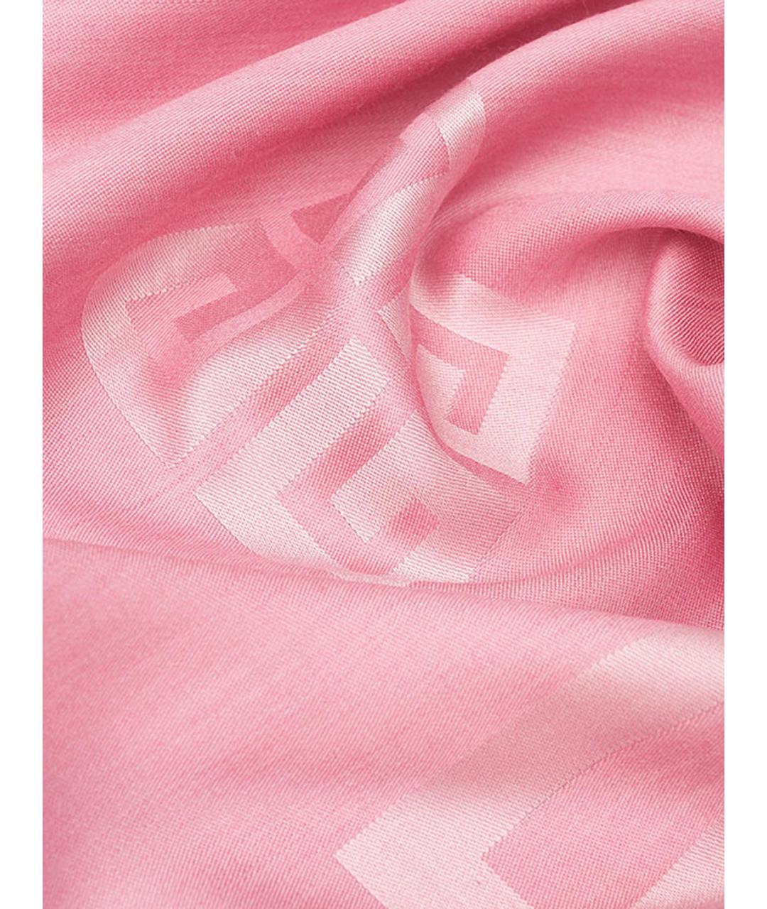 GIVENCHY Розовый шелковый шарф, фото 3