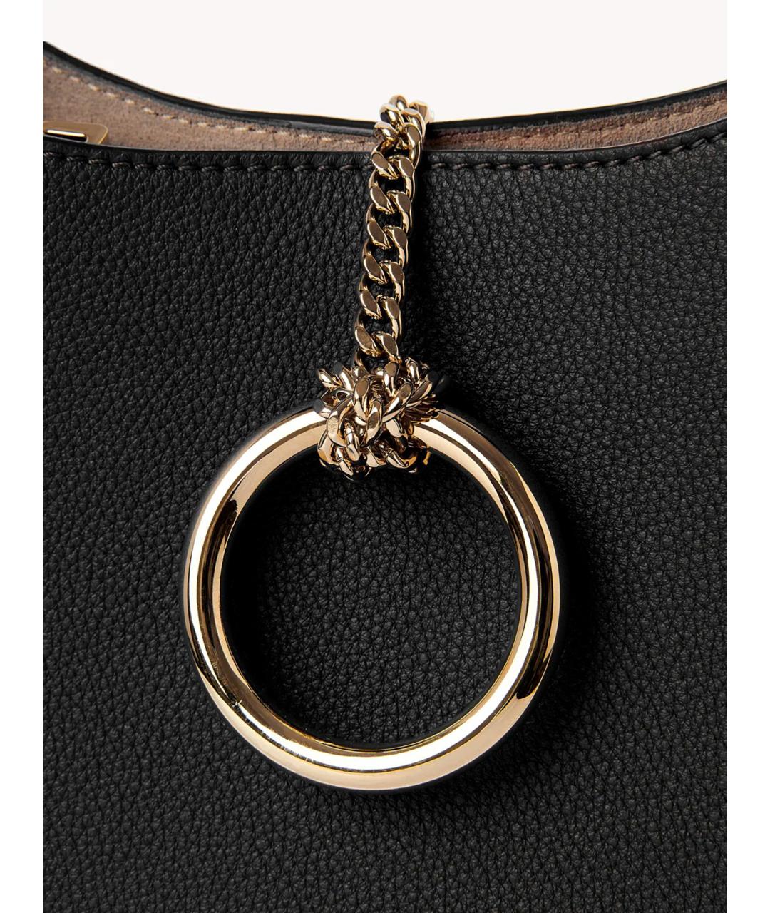 CHLOE Черная кожаная сумка через плечо, фото 7