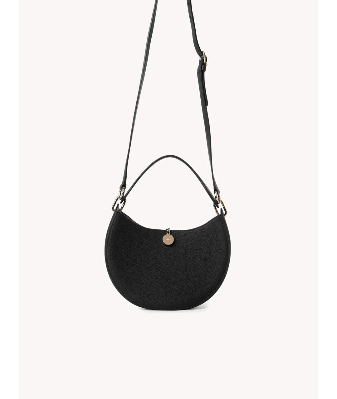 CHLOE Черная кожаная сумка через плечо, фото 8