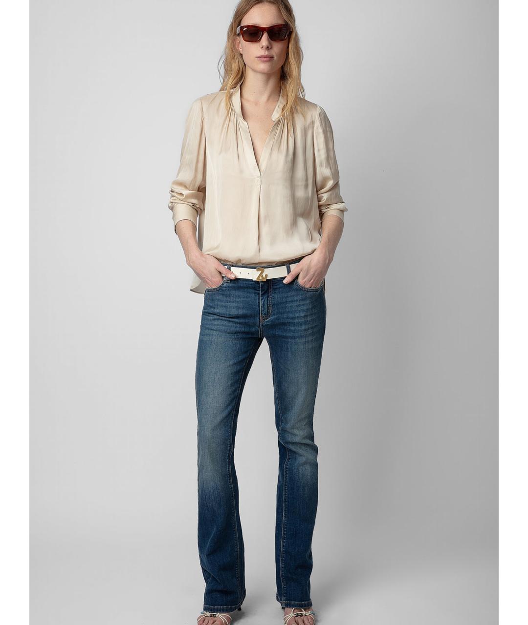 ZADIG & VOLTAIRE Бежевая полиэстеровая блузы, фото 2