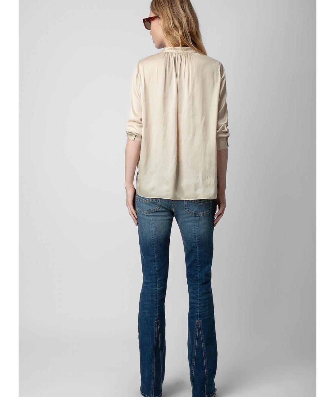 ZADIG & VOLTAIRE Бежевая полиэстеровая блузы, фото 3