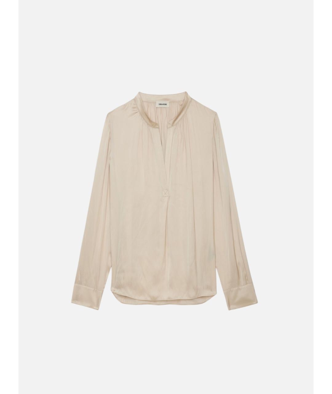 ZADIG & VOLTAIRE Бежевая полиэстеровая блузы, фото 4